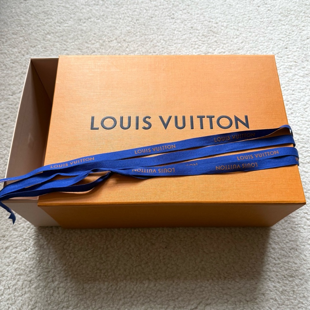 NEW Authentic Louis Vuitton Shoe/purse Box (Empty) 12x9x5" Gift Box + LV Ribbon